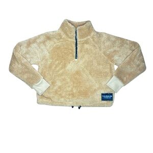 Calvin Klein Performance Women’s Quarter Zip Sweater Sherpa Small